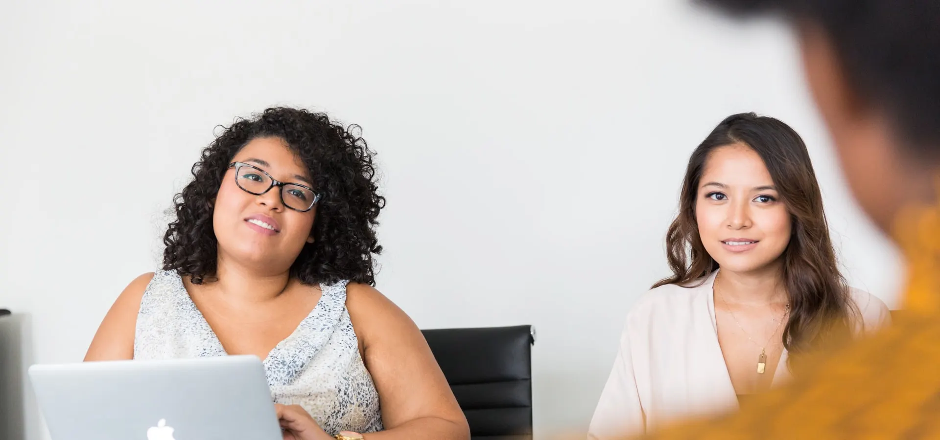 An HR panel interviewing a candidate